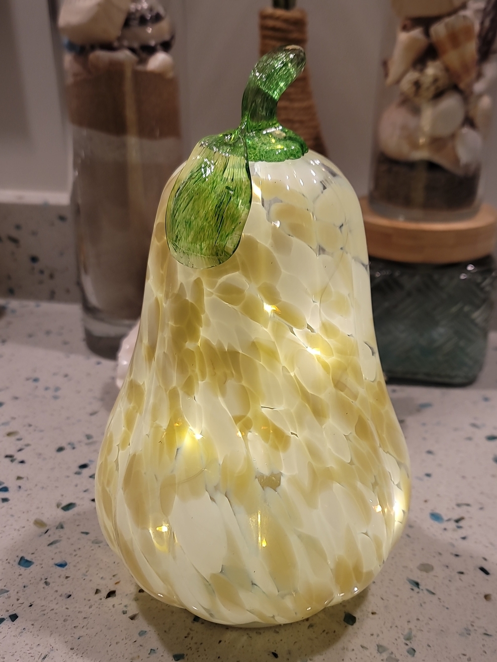 Beautiful Light Up Glass Pear